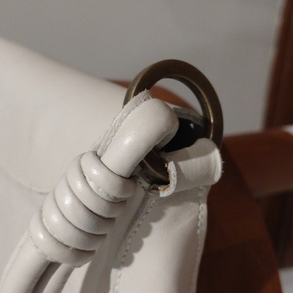 Shoulder Bag Purse -Leather - White -Made in Spain- Hispanitas - Picture 9 of 17